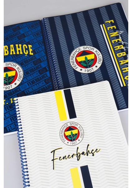 Lisanslı Fenerbahçe Spırallı Kareli A4 Karton Kapak 72 Yaprak Defter