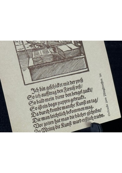 Doğu Almanya 1989 Kartpostal Antiye  Gutenberg Anısına Çıkartılmış Der Buchdrucker / Matbaacı