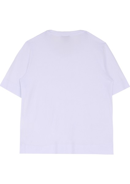 Bisiklet Yaka Taşlı Beyaz Kadın T-Shirt FC4WL-TST0555 fiyatları