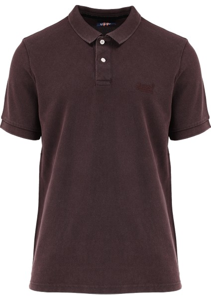 Düz Kahve Erkek Polo T-Shirt M1110345A9XF_VINT Destroy Polo