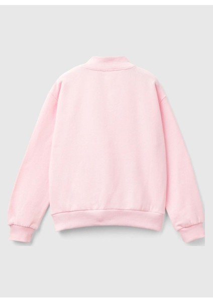 Baskılı Kadın Açık Pembe Sweatshırt 3J68C503Y 0g0