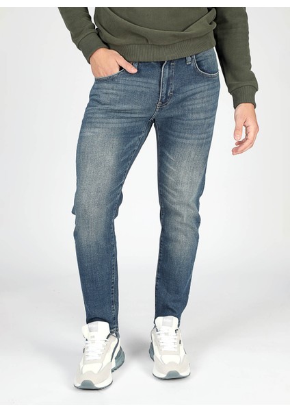 Normal Bel Slim Tapered Erkek Denim Pantolon 251 Lcm 121034 London Raymond Raw