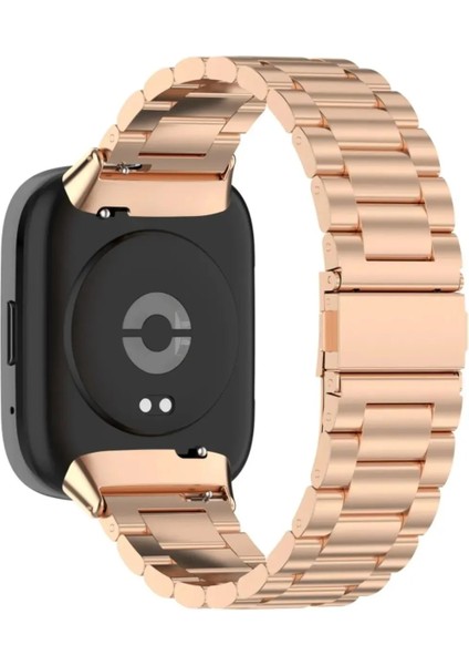 Xiaomi Redmi Watch 3 Active Uyumlu Metal Kordon Paslanmaz Çelik Baklalı Çelik Kordon Kayış