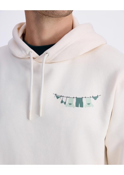 Authentic Authentic Graphik Phelps Erkek Beyaz Regular Fit Hoodie fiyatları