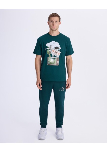 Authentic Vitor Erkek Petrol Yeşili Regular Fit T-Shirt