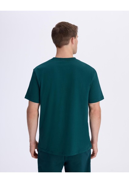 Authentic Vitor Erkek Petrol Yeşili Regular Fit T-Shirt fiyatları