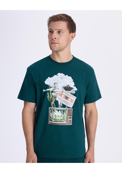 Authentic Vitor Erkek Petrol Yeşili Regular Fit T-Shirt modelleri