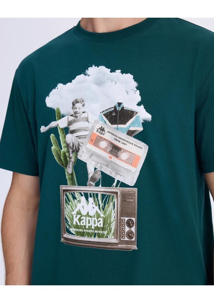 Authentic Vitor Erkek Petrol Yeşili Regular Fit T-Shirt fırsatları