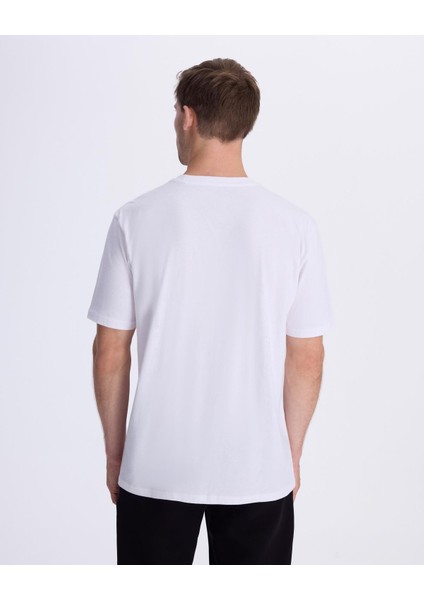 Authentic Baston Erkek Beyaz Regular Fit T-Shirt fırsatları