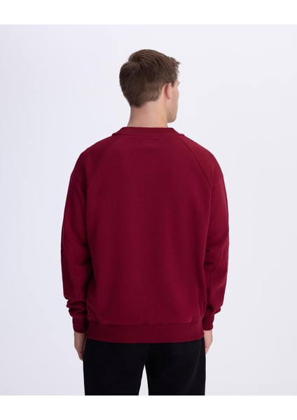 Authentic Alec Erkek Bordo Regular Fit Sweatshirt