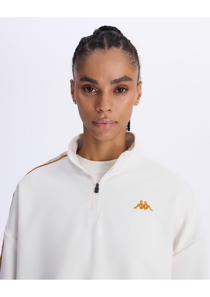 Authentic 222 Banda Pepitagt Kadın Beyaz Regular Fit Sweatshirt fırsatları