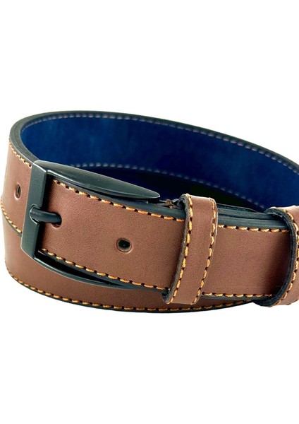 Kahverengi Çocuk Boy Suni Deri Dikişli Model 3 Cm.lik Garson Klasik Kemer Okul Kemeri - G9 modelleri