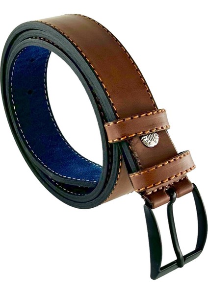 Kahverengi Çocuk Boy Suni Deri Dikişli Model 3 Cm.lik Garson Klasik Kemer Okul Kemeri - G9 indirimleri