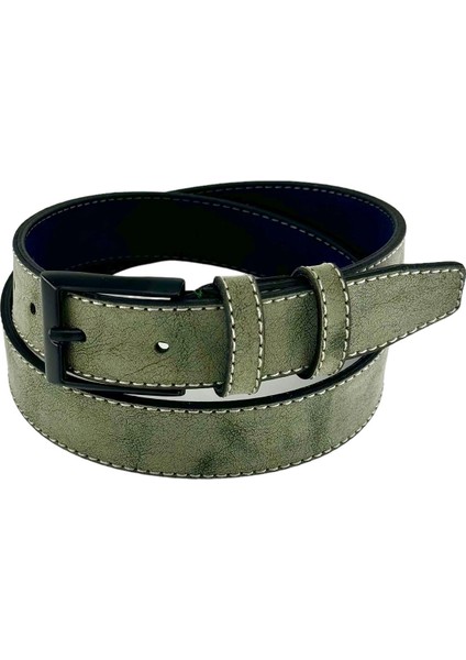 Yeşil Çocuk Boy Suni Deri Dikişli Model 3 Cm.lik Garson Klasik Kemer Okul Kemeri - G10 fiyatları