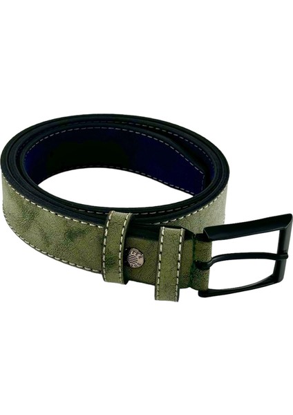 Yeşil Çocuk Boy Suni Deri Dikişli Model 3 Cm.lik Garson Klasik Kemer Okul Kemeri - G10 fırsatları