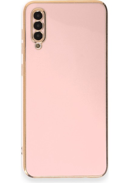 Samsung Galaxy A70 Kılıf Parlak Kamera Çıkıntılı Silikon Kılıf - Pembe