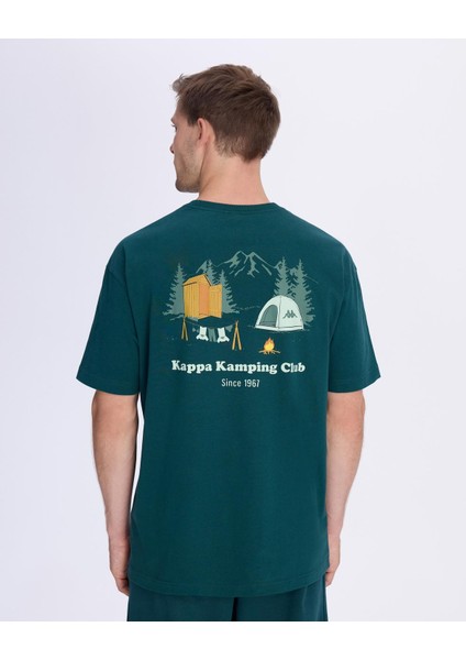 Authentic Authentic Graphik Parker Erkek Petrol Yeşili Regular Fit T-Shirt modelleri