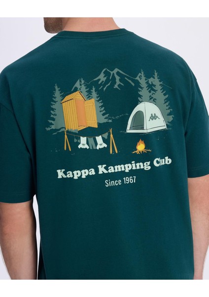 Authentic Authentic Graphik Parker Erkek Petrol Yeşili Regular Fit T-Shirt fırsatları
