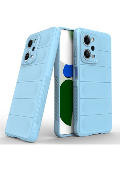 Denza Case Xiaomi Redmi Note 12 Pro 5g Kılıf Arkası Bombeli Silikon Kapak - Sky Blue