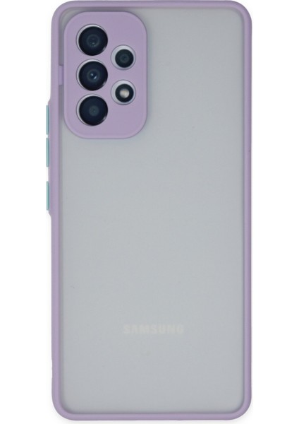 Denza Case Samsung Galaxy A33 5g Kılıf Kenarları Renkli Mat Kapak - Mor