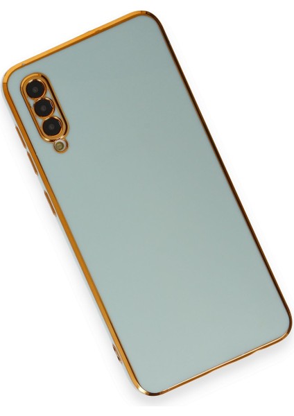 Denza Case Samsung Galaxy A70 Kılıf Parlak Kamera Çıkıntılı Silikon Kılıf - Açık Yeşil