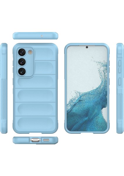 Denza Case Samsung Galaxy S23 Kılıf Arkası Bombeli Silikon Kapak - Sky Blue