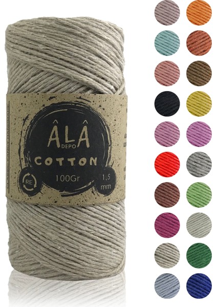 Cotton Panç Amigurumi Ipi Koton Punch Ipi 1,5mm - 100 Gram Bej