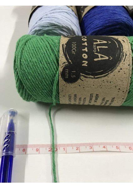 Cotton Taba Panç Amigurumi Ipi Koton Punch Ipi (1,5mm) - 4 x 100 Gram Toplam 400 Gram