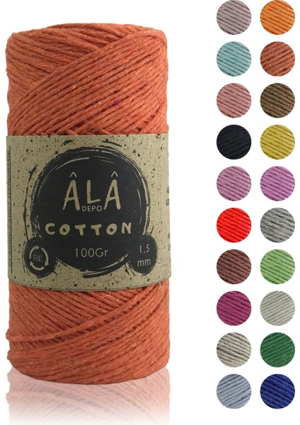 Cotton Panç Amigurumi Ipi Koton Punch Ipi 1,5mm - 100 Gram Turuncu
