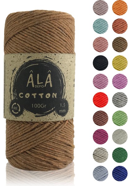 Cotton Panç Amigurumi Ipi Koton Punch Ipi 1,5mm - 100 Gram Taba