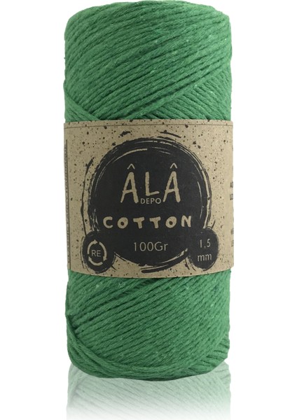 Cotton Panç Amigurumi Ipi Koton Punch Ipi 1,5mm - 100 Gram Benetton Yeşil fiyatları