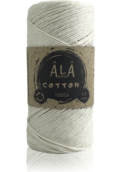 Cotton Panç Amigurumi Koton Punch Ipi 1,5mm - 100 Gram Kırık Beyaz (Ekru) fiyatları