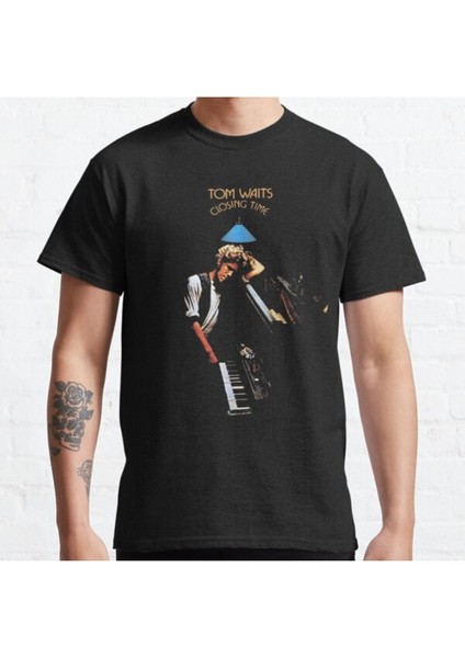 Zoka Wear Bol Kalıp Unisex Tom Waits- Closing Time Tasarım Baskılı Tshirt