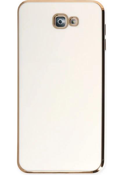 Denza Case Samsung Galaxy J7 Prime Kılıf Parlak Kamera Çıkıntılı Silikon Kılıf - Beyaz