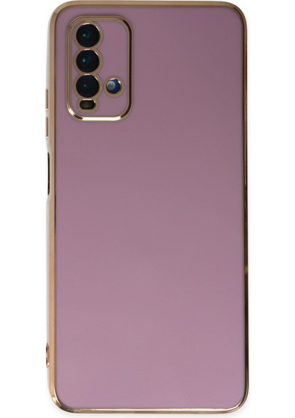 Xiaomi Redmi 9t Kılıf Parlak Kamera Çıkıntılı Silikon Kılıf - Mor