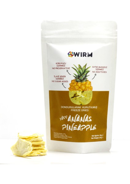 7'li Paket Freeze Dried Ananas 30 gr | Dondurularak Kurutulmuş Ananas | Egzotik ve Ferahlatıcı