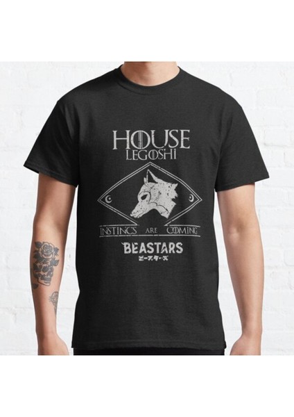 Bol Kalıp Beastars: Legoshi (Grunge Style) Tasarım Baskılı T-Shirt