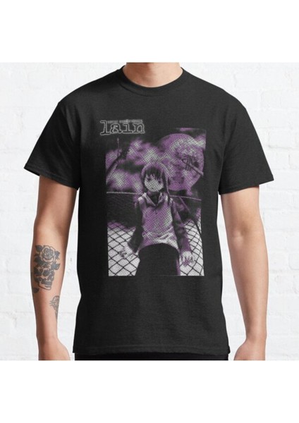 Bol Kalıp Serial Experiments Lain Tasarım Baskılı T-Shirt