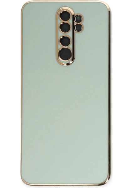 Denza Case Xiaomi Redmi Note 8 Pro Kılıf Parlak Kamera Çıkıntılı Silikon Kılıf - Açık Yeşil