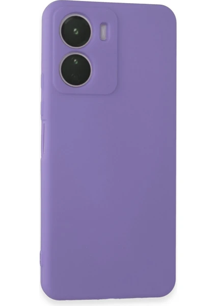 Denza Case Vivo Y16 Kılıf Soft Pürüzsüz Silikon Kılıf - Lila