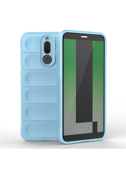 Denza Case Huawei Mate 10 Lite Kılıf Arkası Bombeli Silikon Kapak - Sky Blue