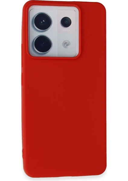 Denza Case Xiaomi Redmi Note 13 Pro 5g Kılıf Soft Pürüzsüz Silikon Kılıf - Kırmızı