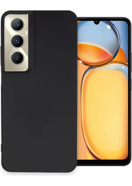 Denza Case Realme C65 Kılıf Lüx Pürüzsüz Silikon Kapak - Siyah