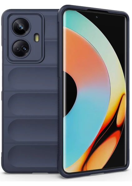 Denza Case Realme 10 Pro 5g Kılıf Arkası Bombeli Silikon Kapak - Lacivert