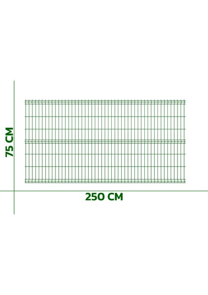 ÇİT SİSTEMLERİ 4 ADET PANEL ÇİT TELİ 75X250 CM