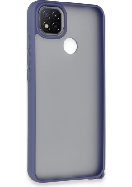 Denza Case Xiaomi Redmi 9c Kılıf Kenarları Renkli Çıkıntılı Kapak - Açık Mavi