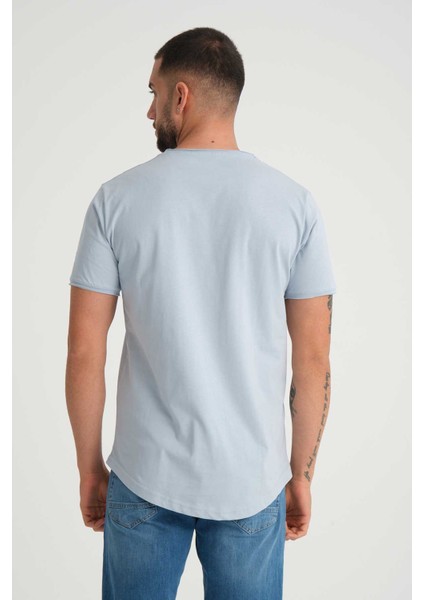 Erkek Pis Yaka %100 Pamuk Salaş T-Shirt