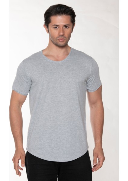 Erkek Pis Yaka Pamuk Salaş T-Shirt