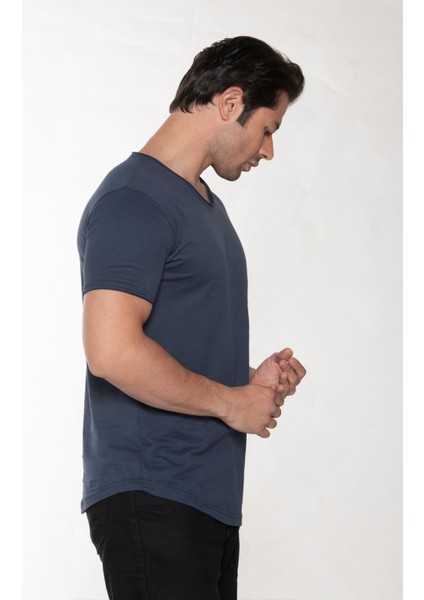 Erkek Pis Yaka Salaş T-Shirt