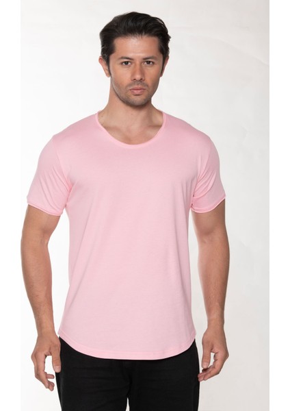 Erkek Pis Yaka Pamuk Salaş T-Shirt
